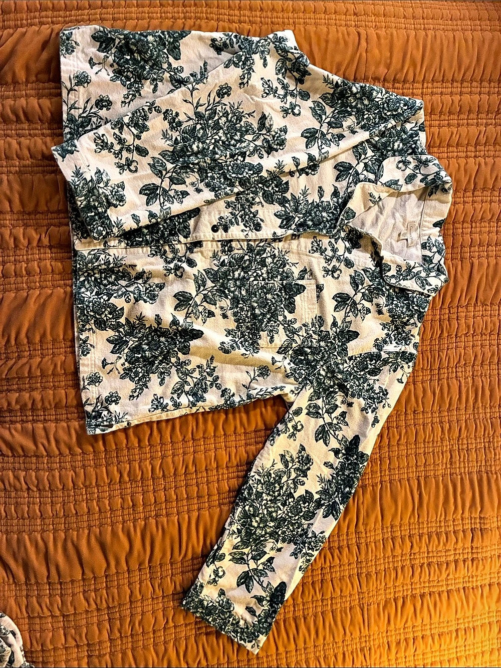 Garnet Hill Floral Button Cotton Pajama Set